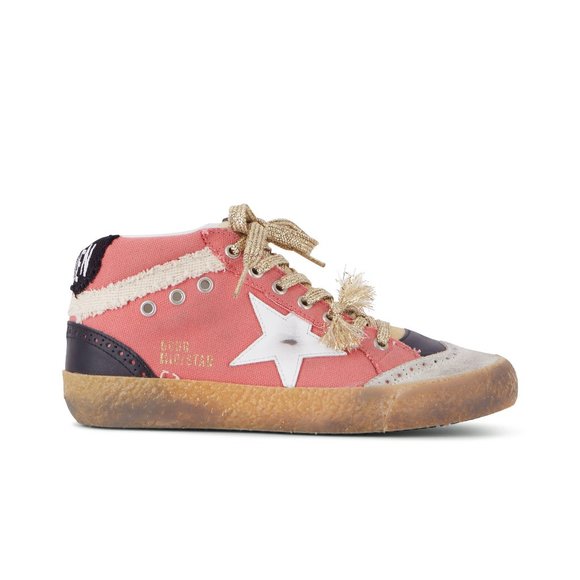 NIB Golden Goose Midstar Salmon Canvas & White Star Sneaker, 41 - Picture 3 of 16